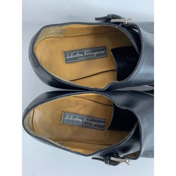 Salvatore Ferragamo Tramezza Single Monk Strap Dress shoes Men 9D Black 6105 main image 9
